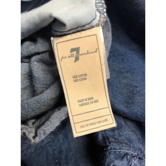 7 For All Mankind Size M Denim Romper - Picture 6 of 6